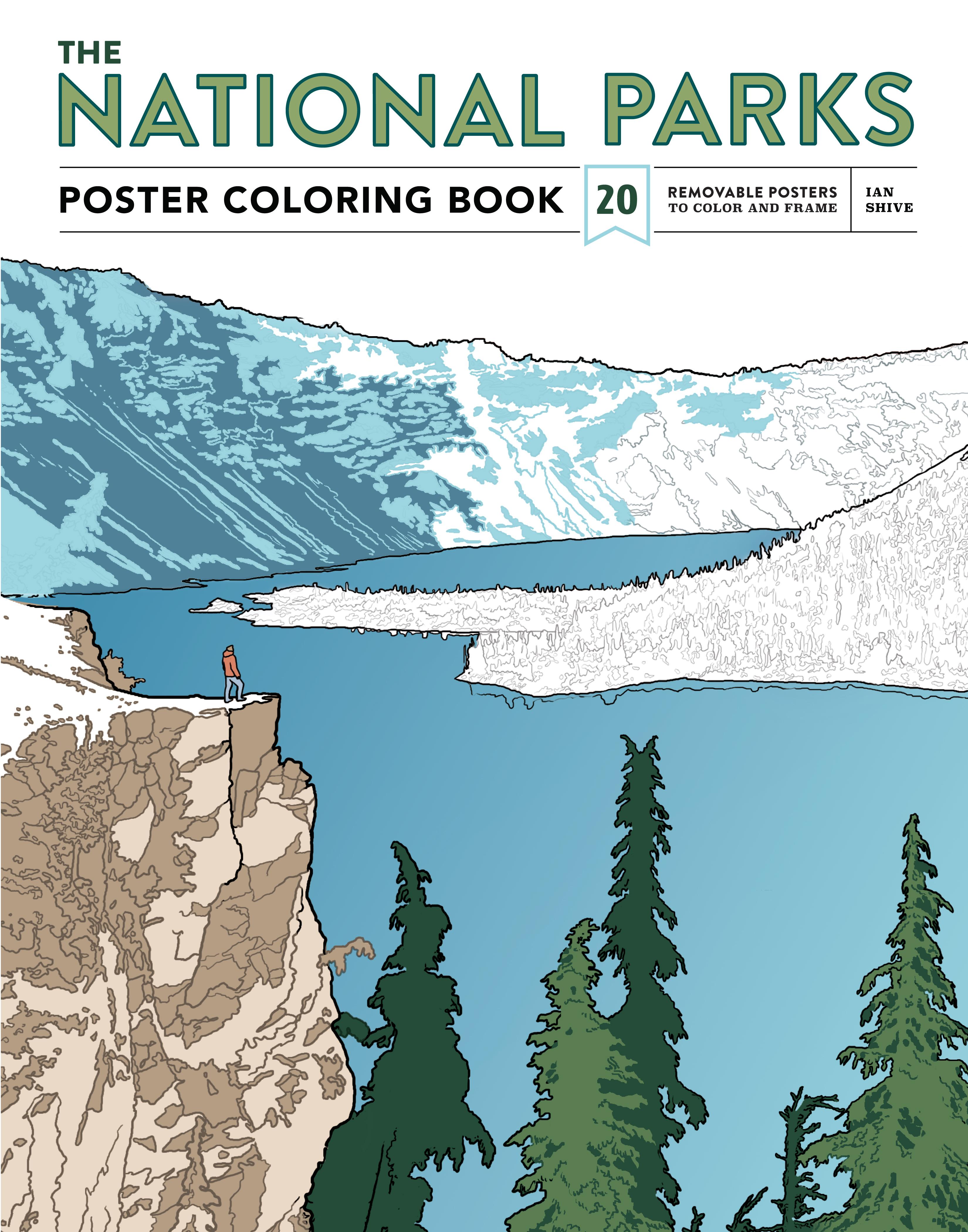 Vorderes Coverbild The National Parks Poster Coloring Book