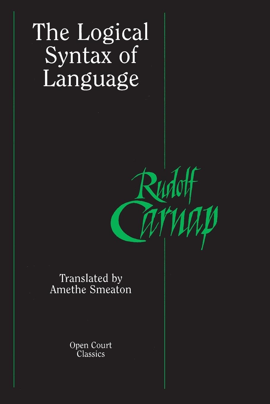 Vorderes Coverbild The Logical Syntax of Language