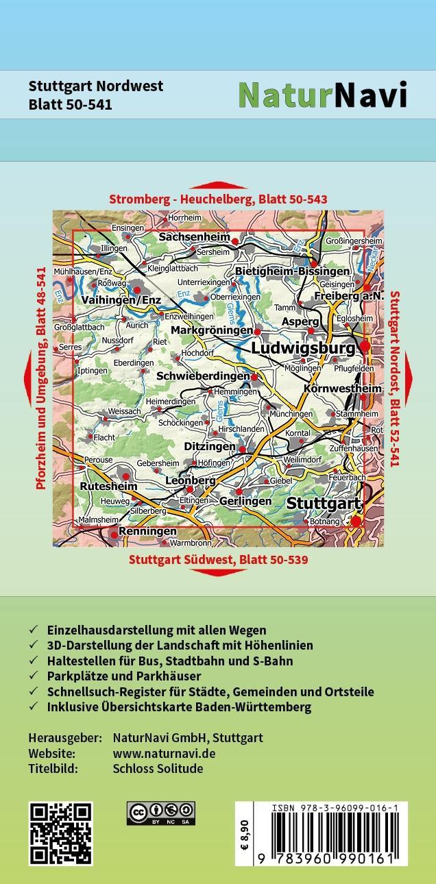 Beispielinhalt (Bild) Stuttgart Nordwest 1 : 25 000