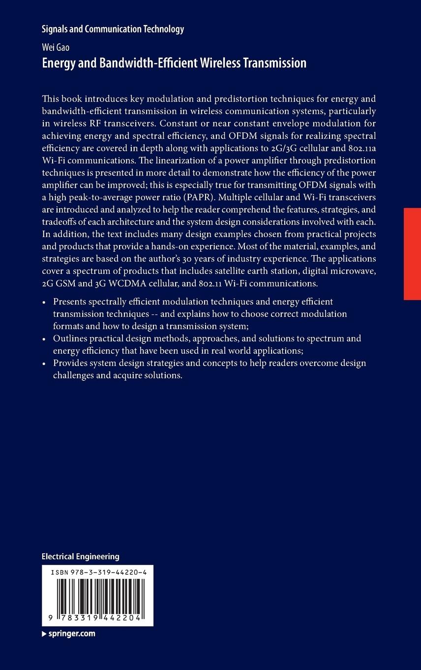 Rückseitencover Energy and Bandwidth-Efficient Wireless Transmission