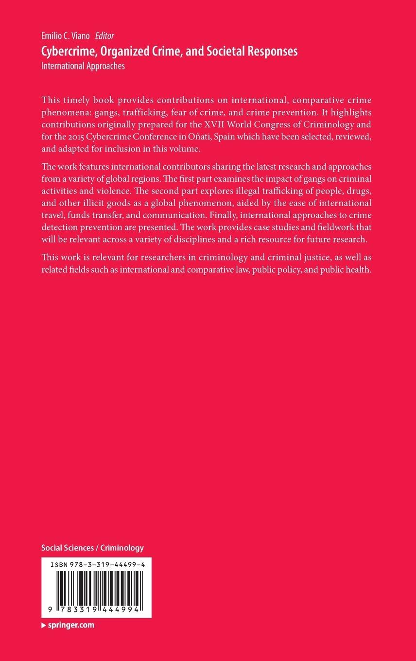 Rückseitencover Cybercrime, Organized Crime, and Societal Responses