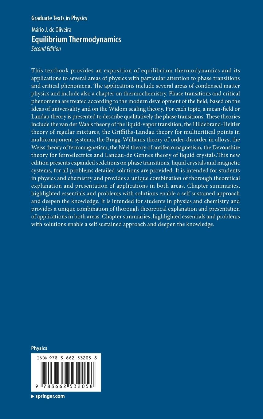Rückseitencover Equilibrium Thermodynamics