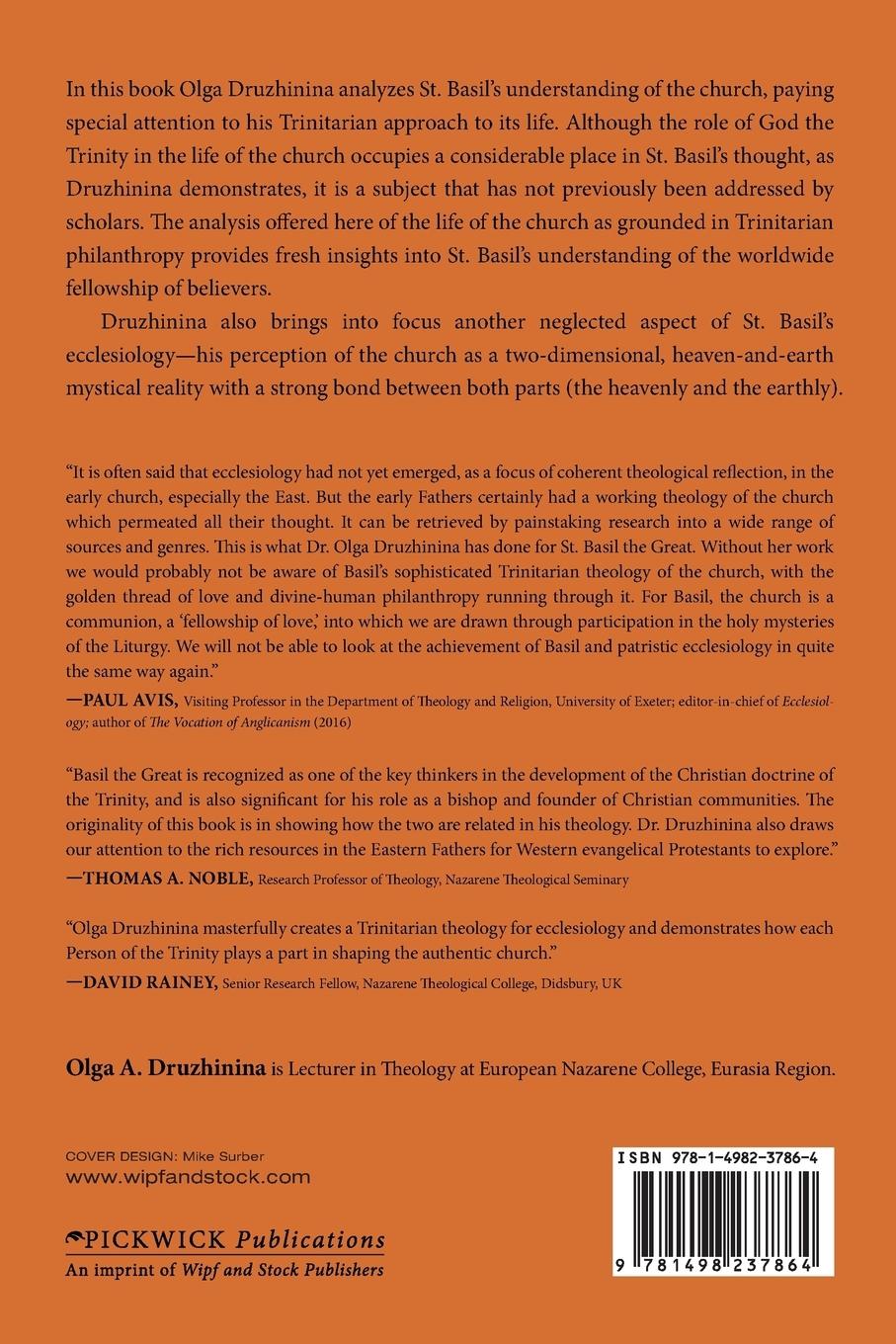 Rückseitencover The Ecclesiology of St. Basil the Great