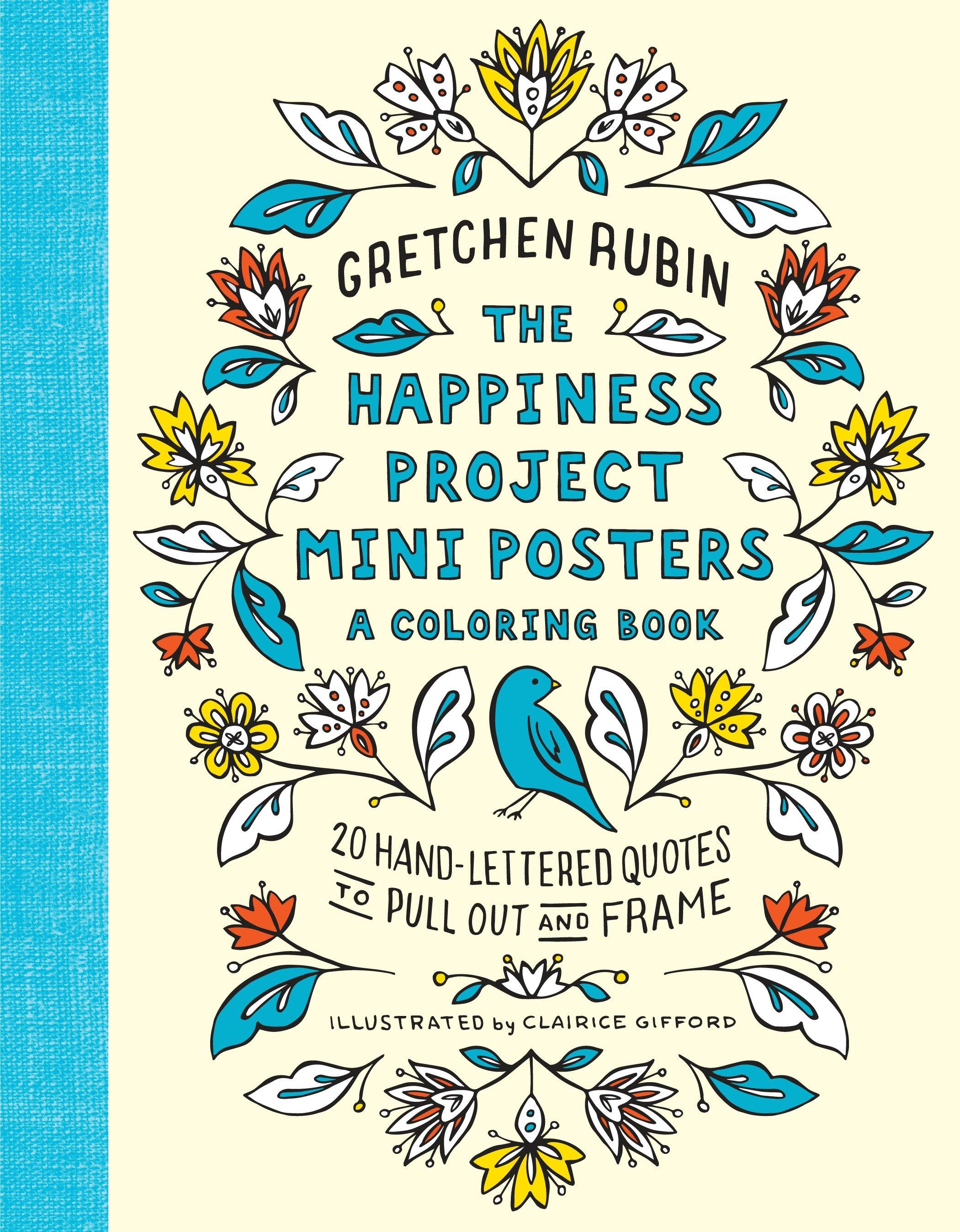 Vorderes Coverbild The Happiness Project Mini Posters: A Coloring Book