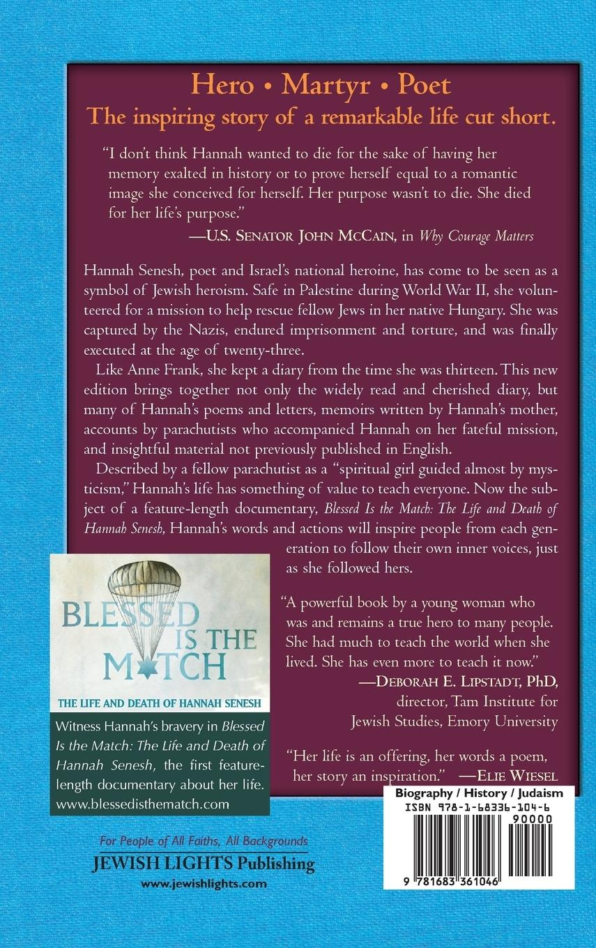 Rückseitencover Hannah Senesh