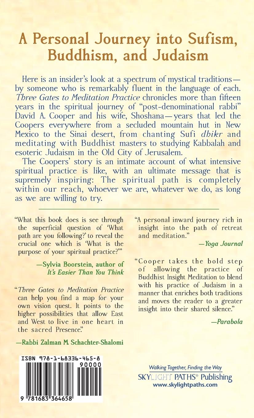 Rückseitencover Three Gates to Meditation Practices