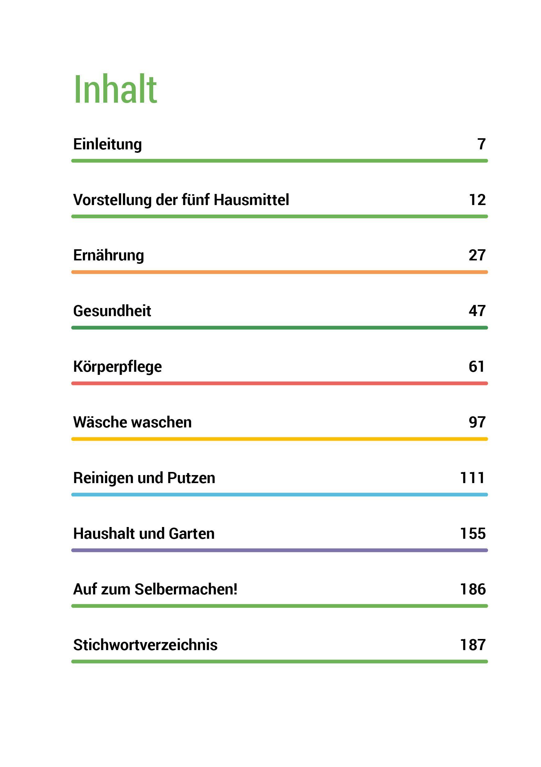 Beispielinhalt (Bild) Fünf Hausmittel ersetzen eine Drogerie
