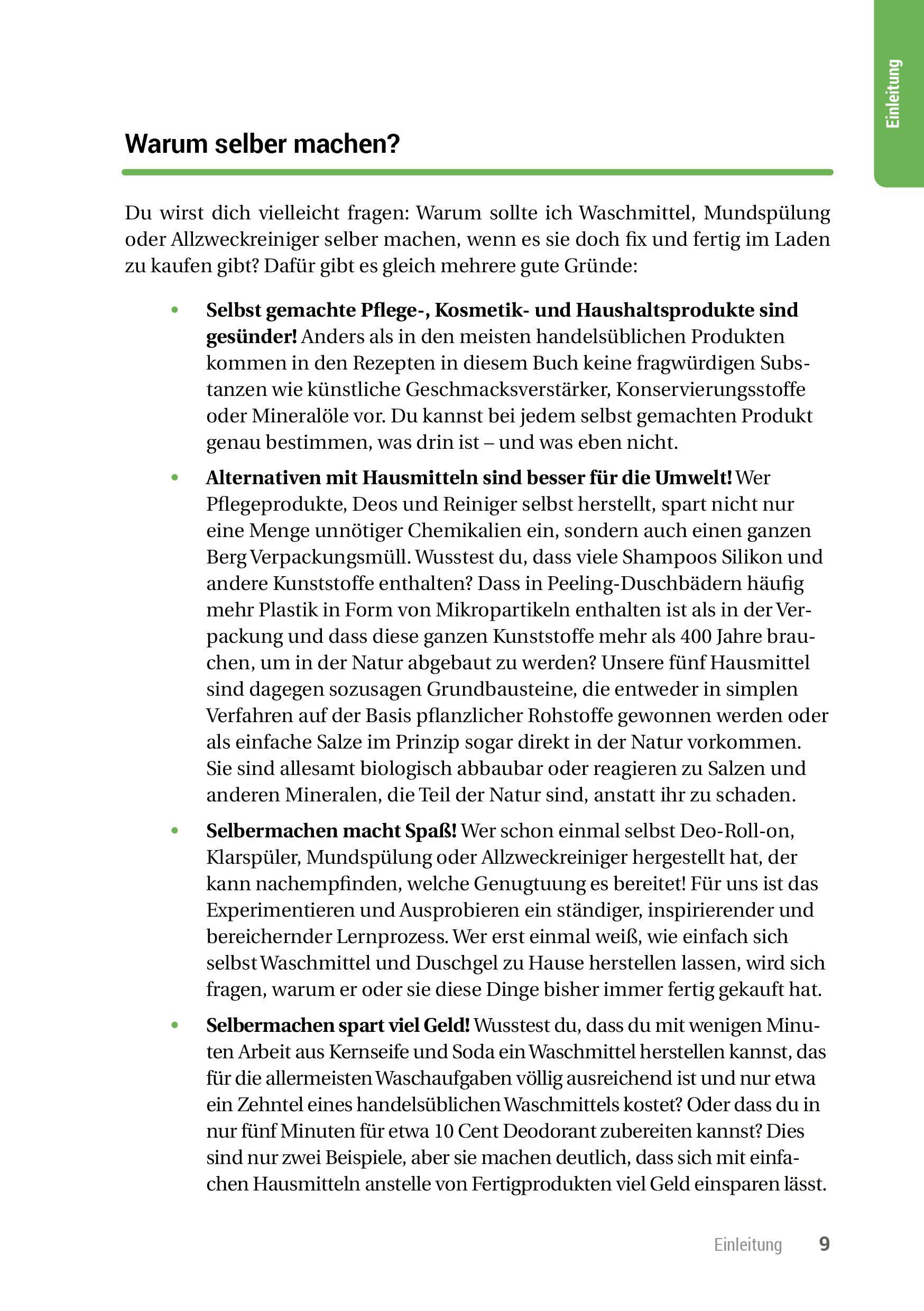 Beispielinhalt (Bild) Fünf Hausmittel ersetzen eine Drogerie
