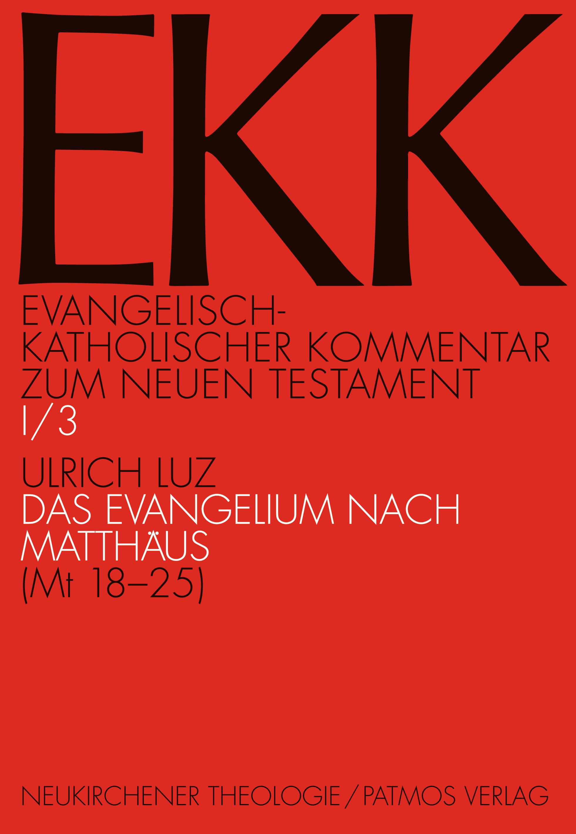 Vorderes Coverbild Das Evangelium nach Matthäus, EKK I/3