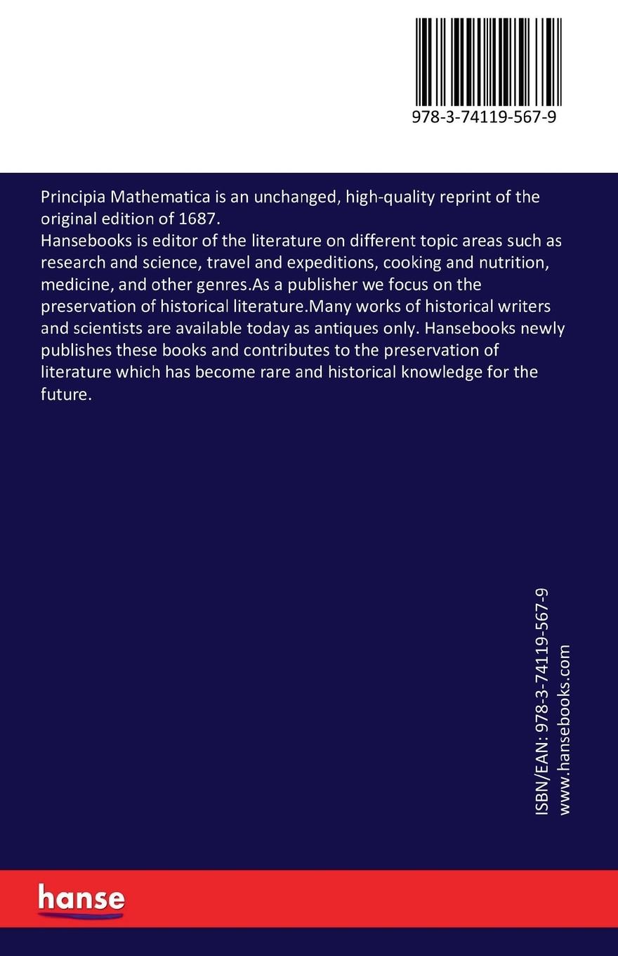 Rückseitencover Principia Mathematica