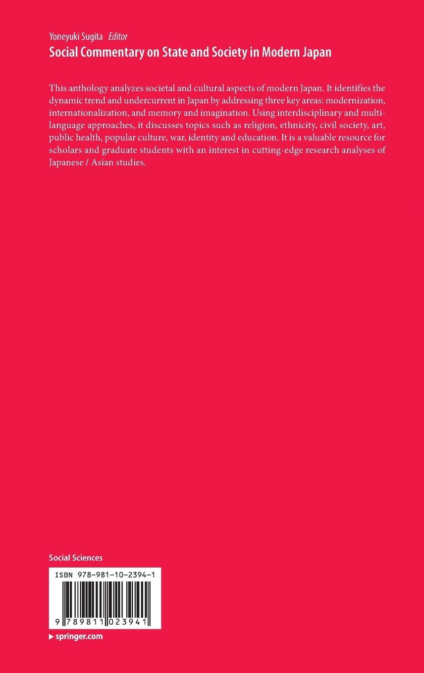 Rückseitencover Social Commentary on State and Society in Modern Japan