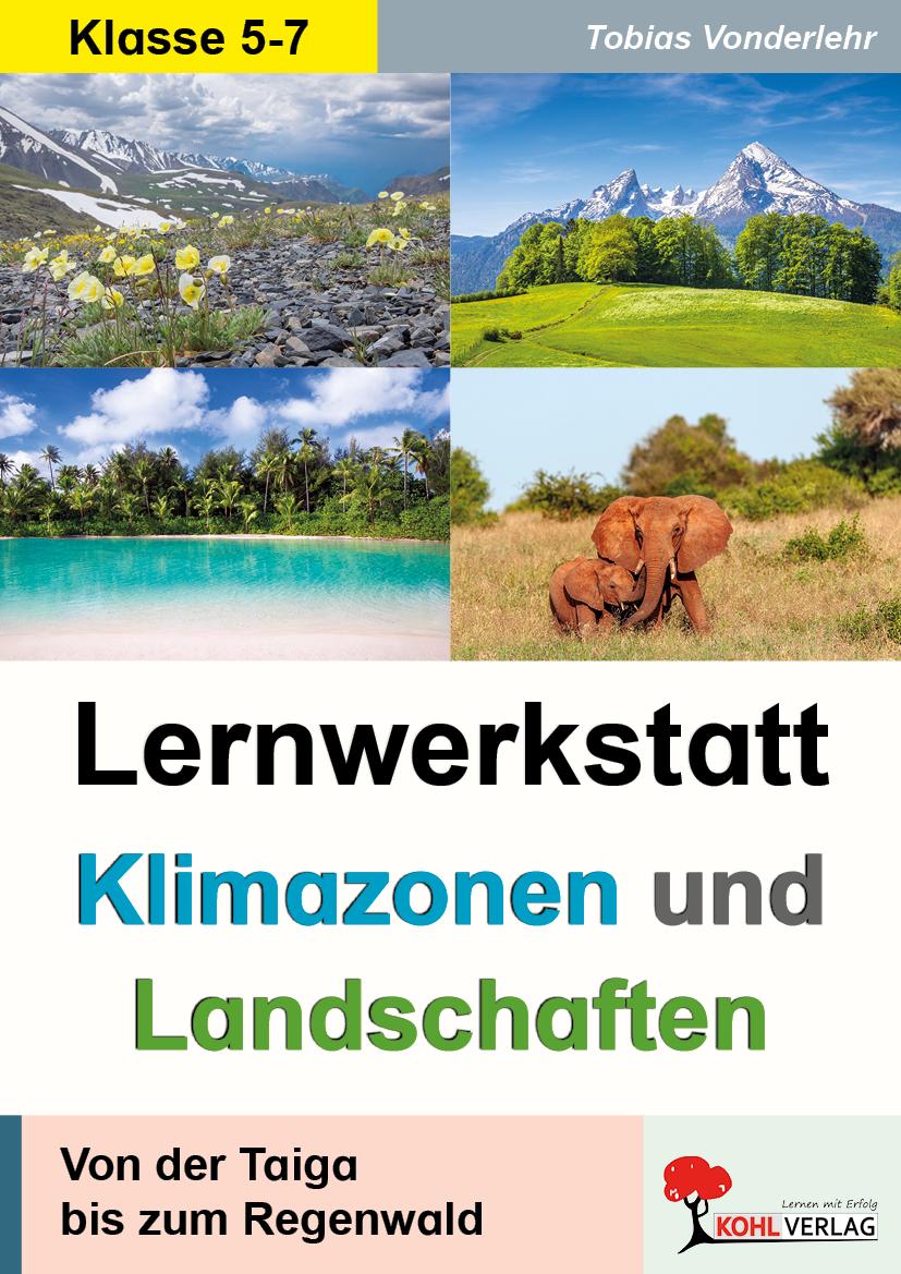 Vorderes Coverbild Lernwerkstatt Klimazonen & Landschaften