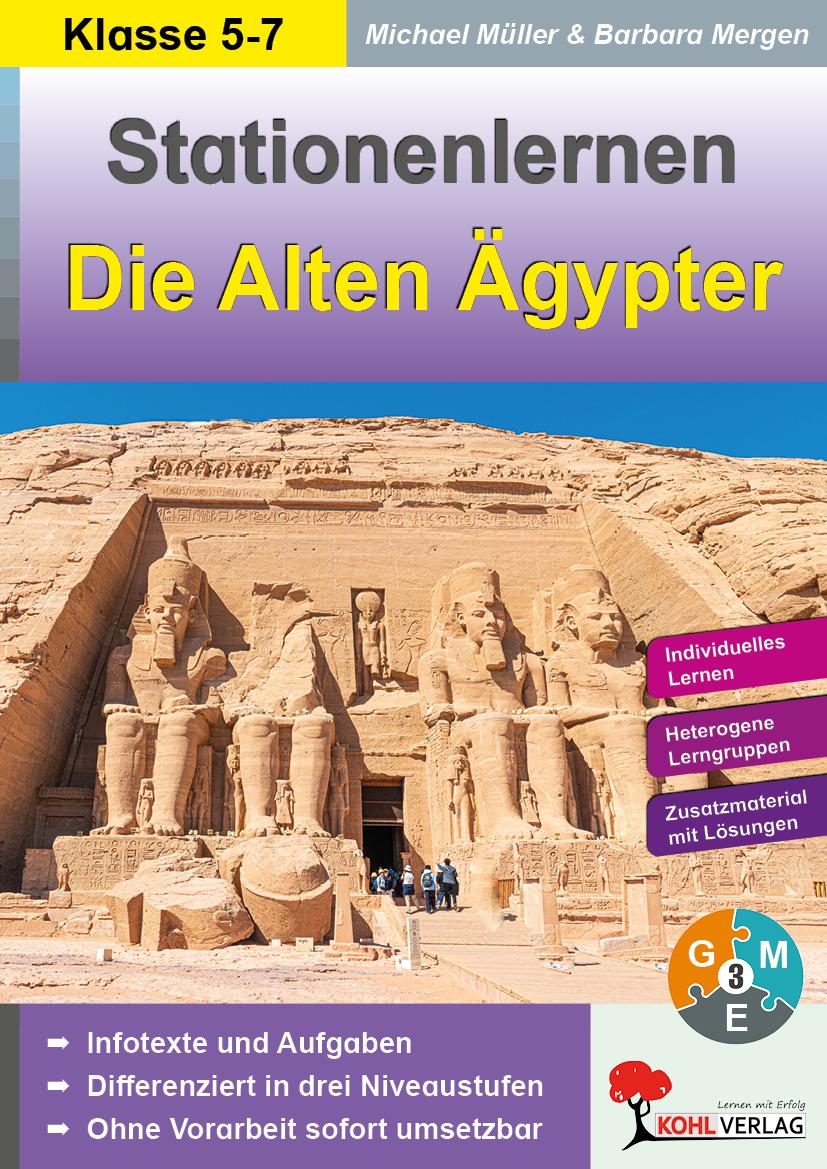 Vorderes Coverbild Stationenlernen Die alten Ägypter