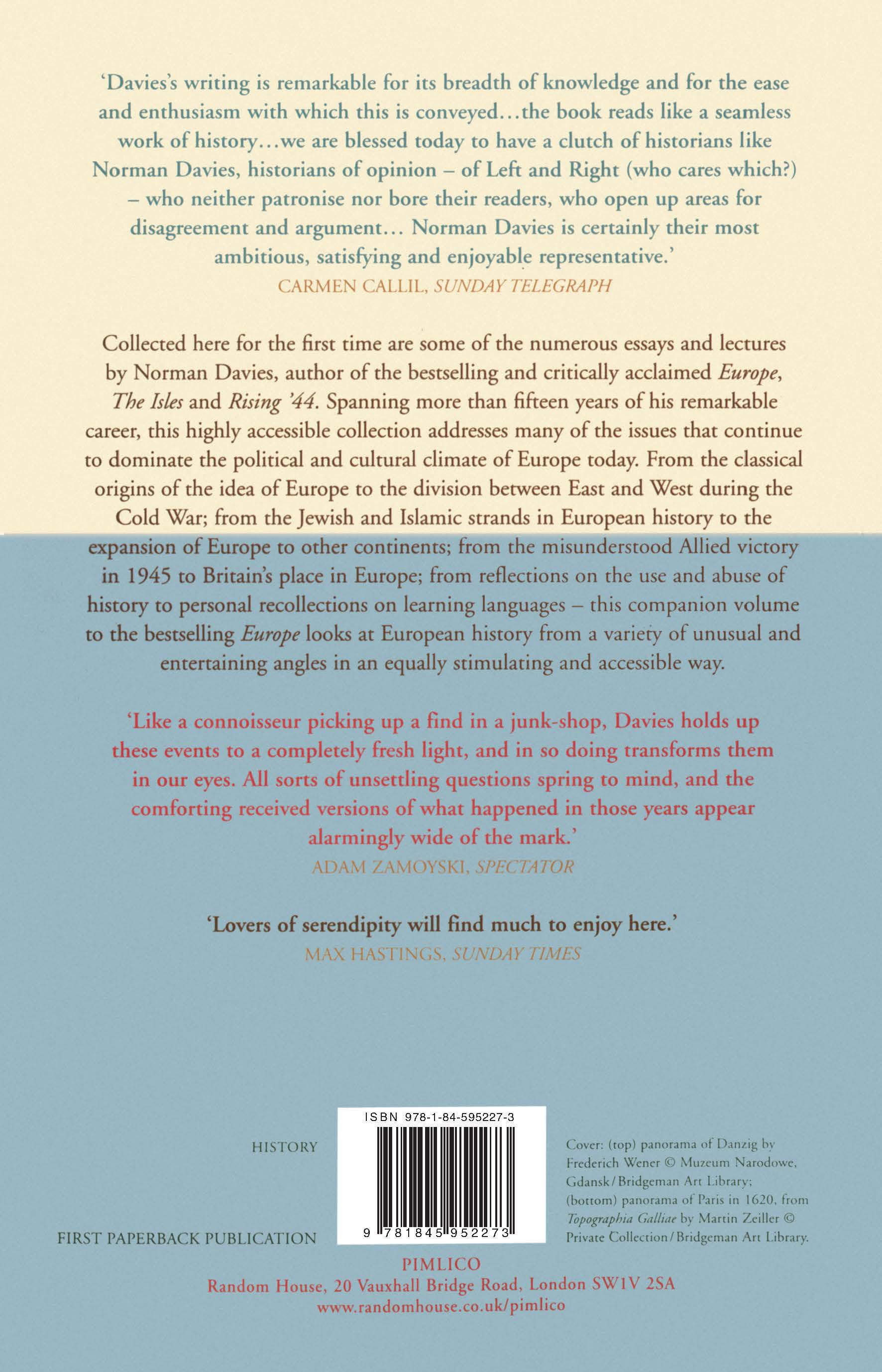 Rückseitencover Europe East and West