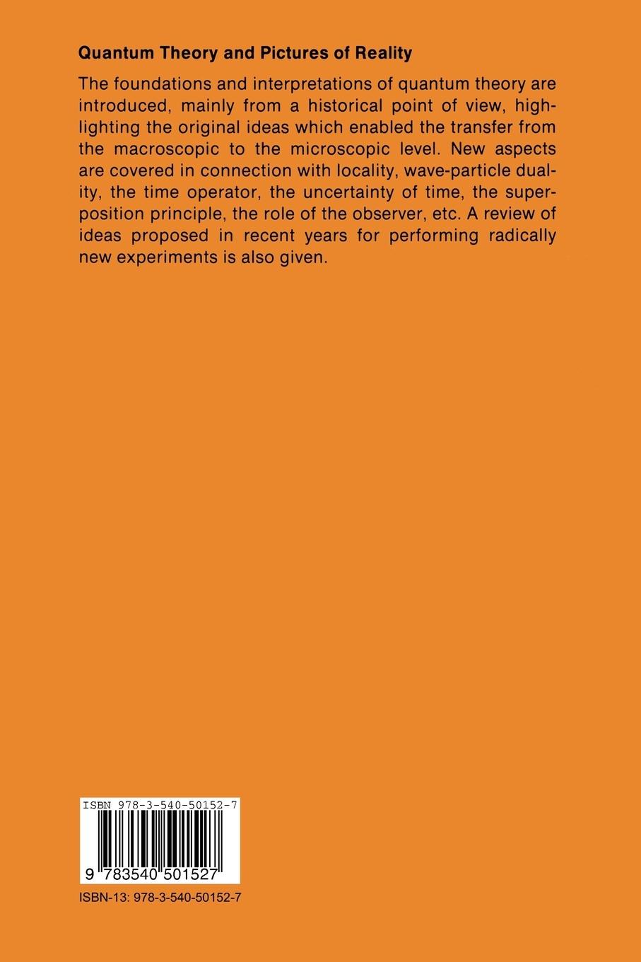 Rückseitencover Quantum Theory and Pictures of Reality