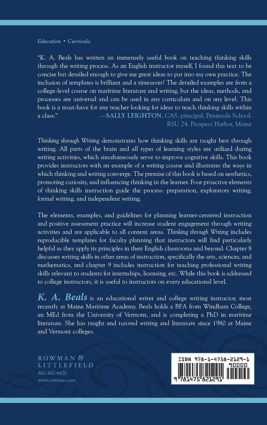 Rückseitencover Thinking through Writing