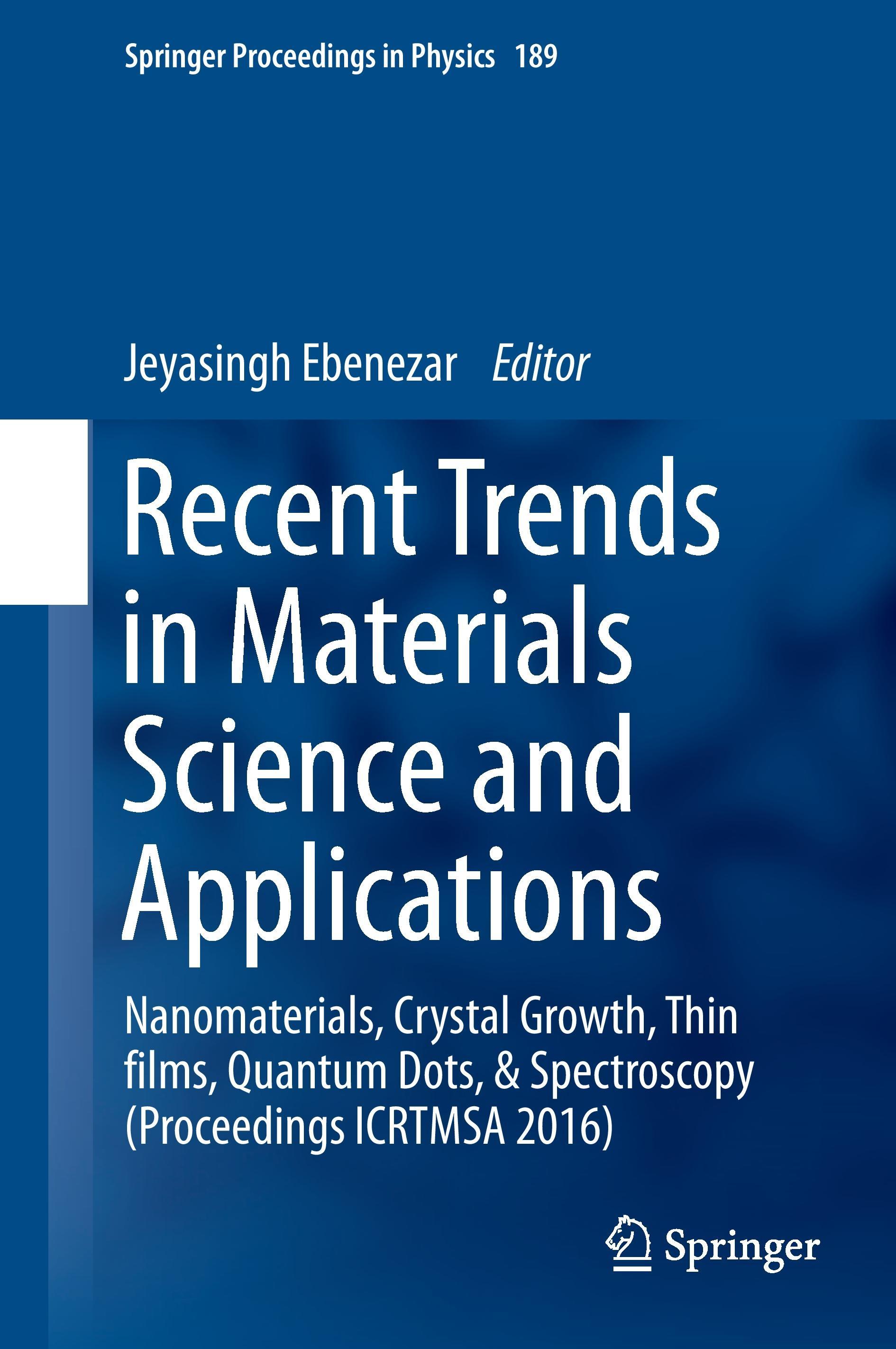 Vorderes Coverbild Recent Trends in Materials Science and Applications