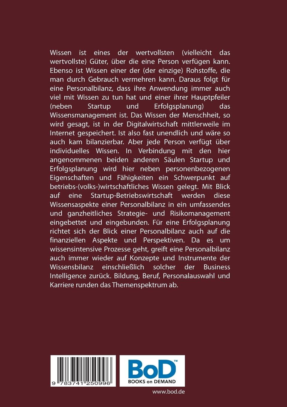 Rückseitencover Personalbilanz - betriebswirtschaftliche Fragmente