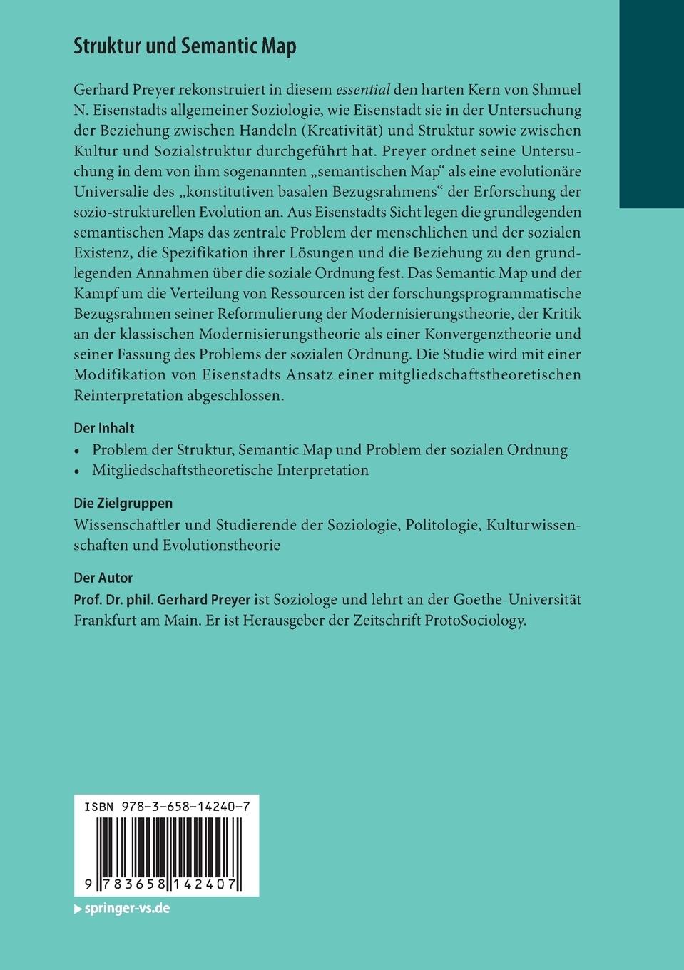 Rückseitencover Struktur und Semantic Map