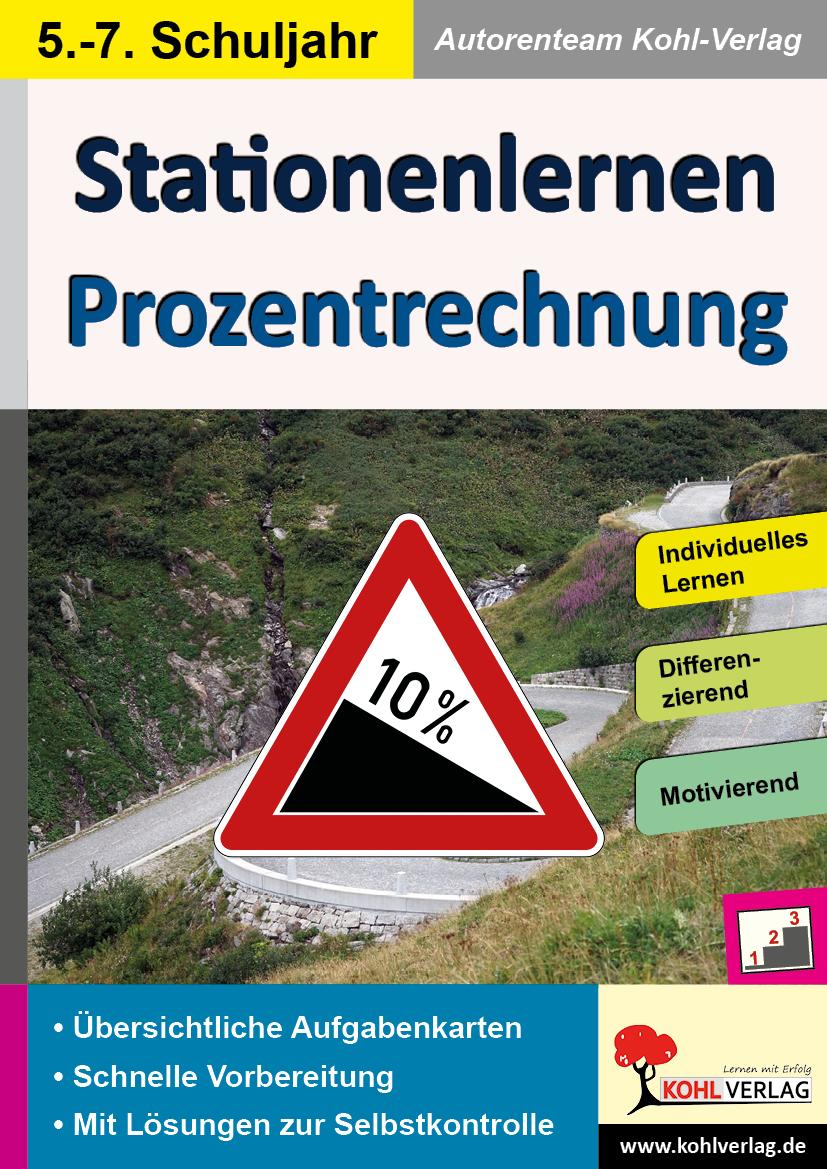 Vorderes Coverbild Stationenlernen Prozentrechnung