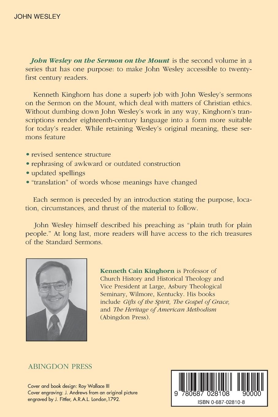 Rückseitencover John Wesley on the Sermon on the Mount Volume 2
