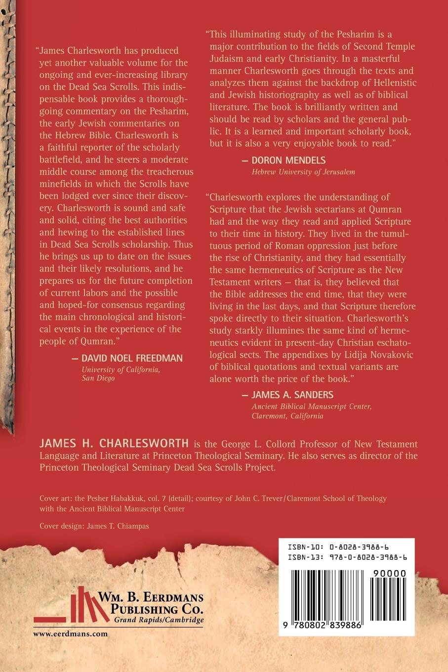 Rückseitencover The Pesharim and Qumran History