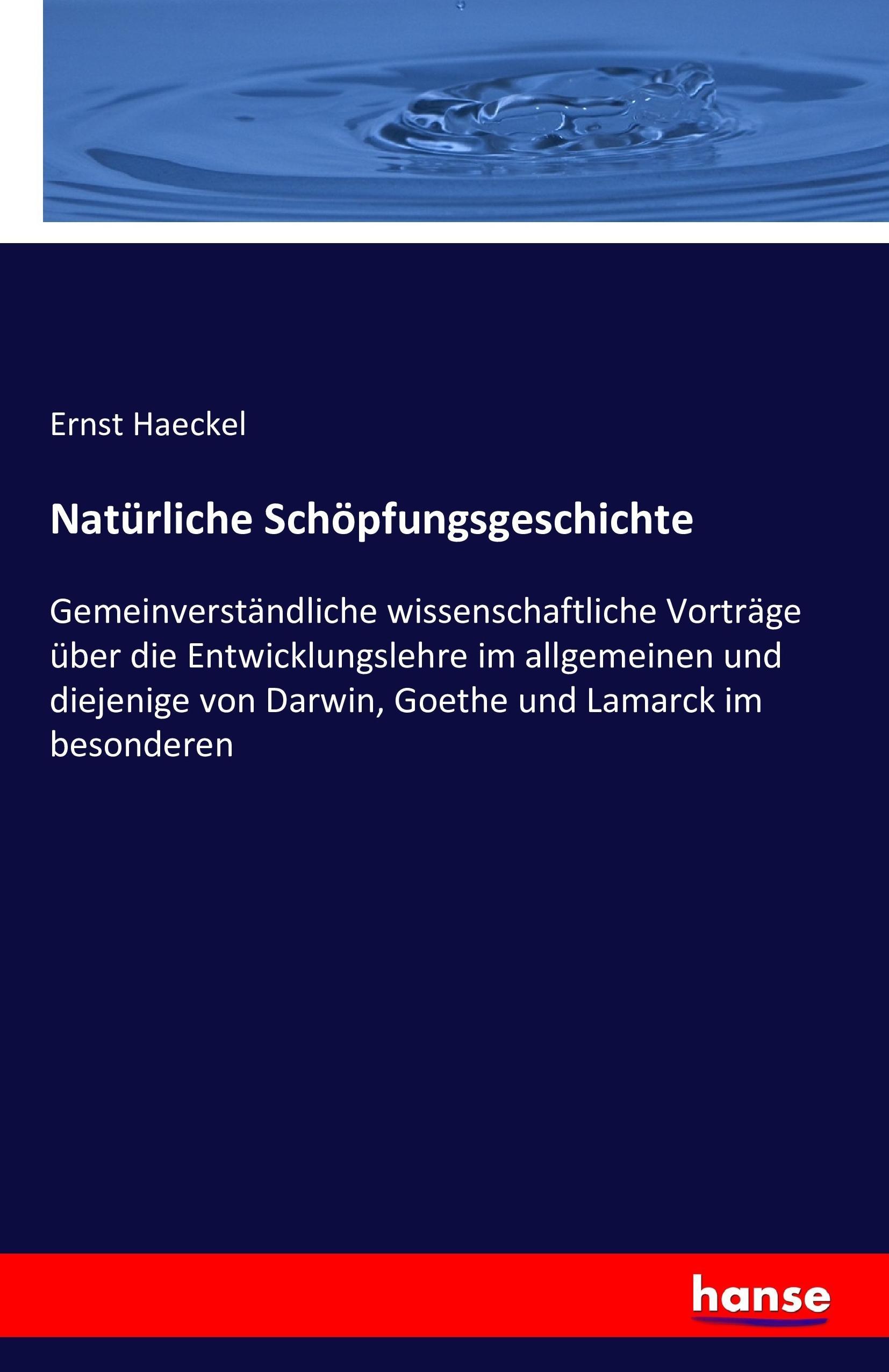 Vorderes Coverbild Natürliche Schöpfungsgeschichte