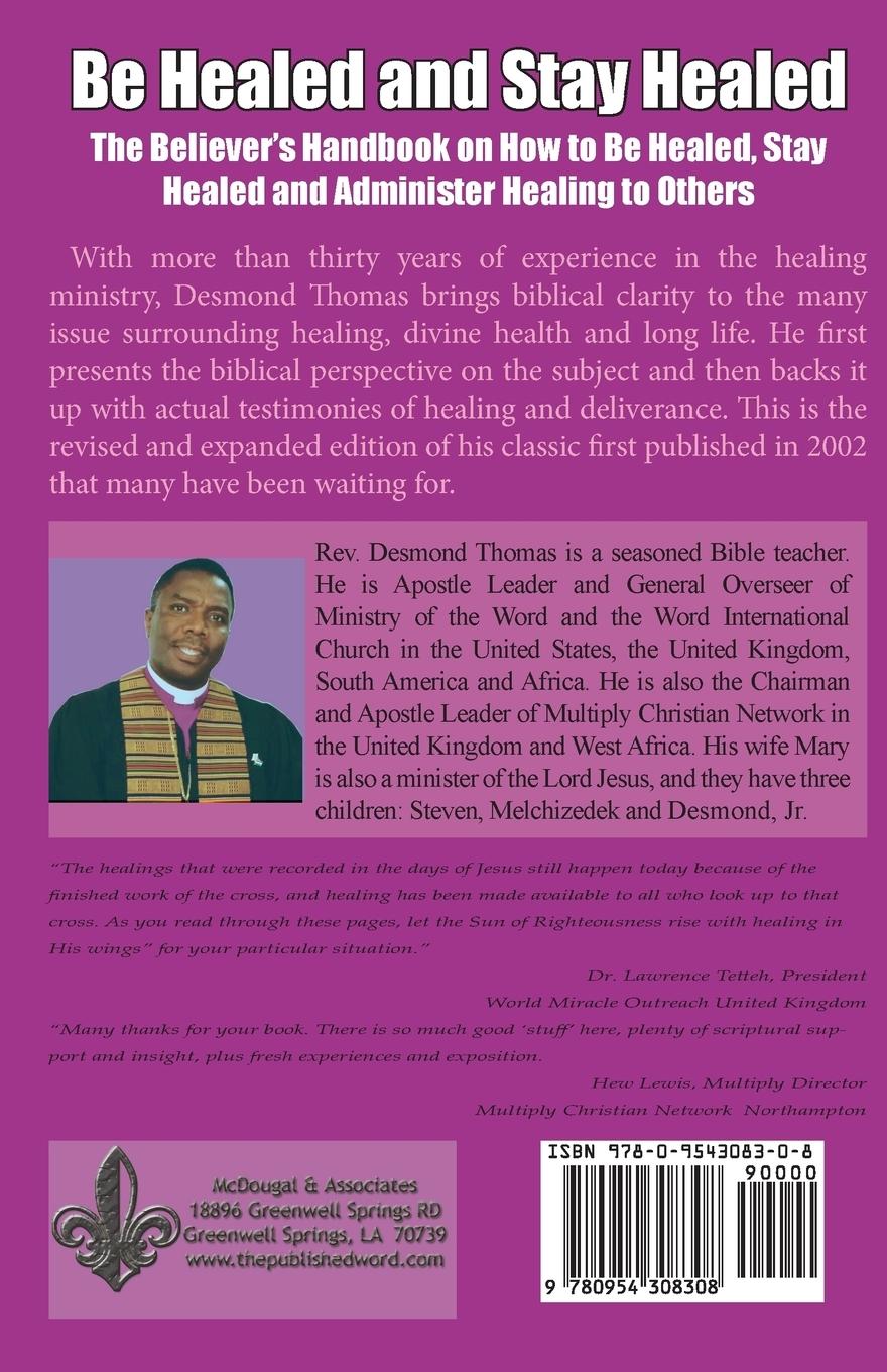 Rückseitencover Be Healed and Stay Healed