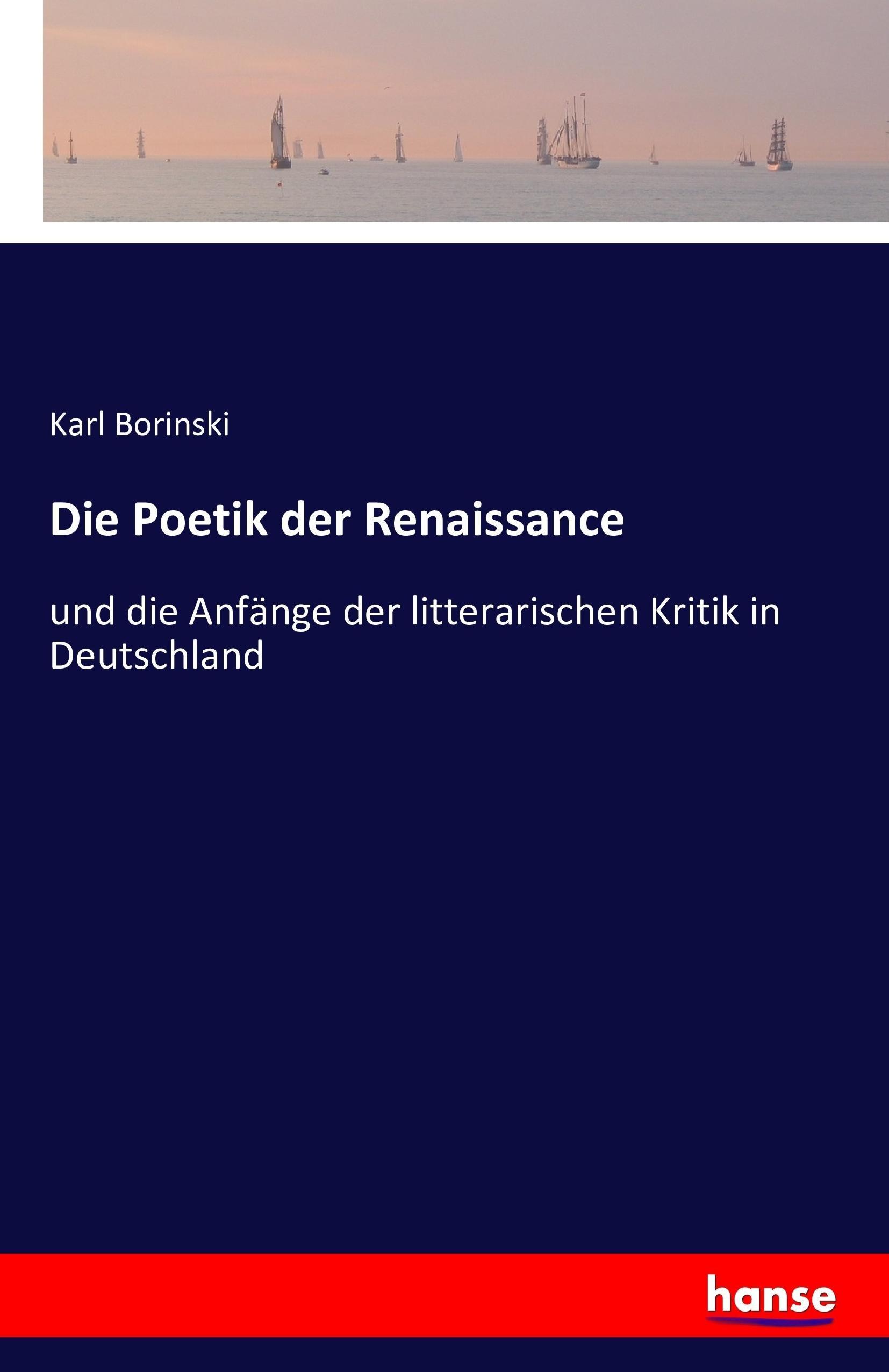 Vorderes Coverbild Die Poetik der Renaissance