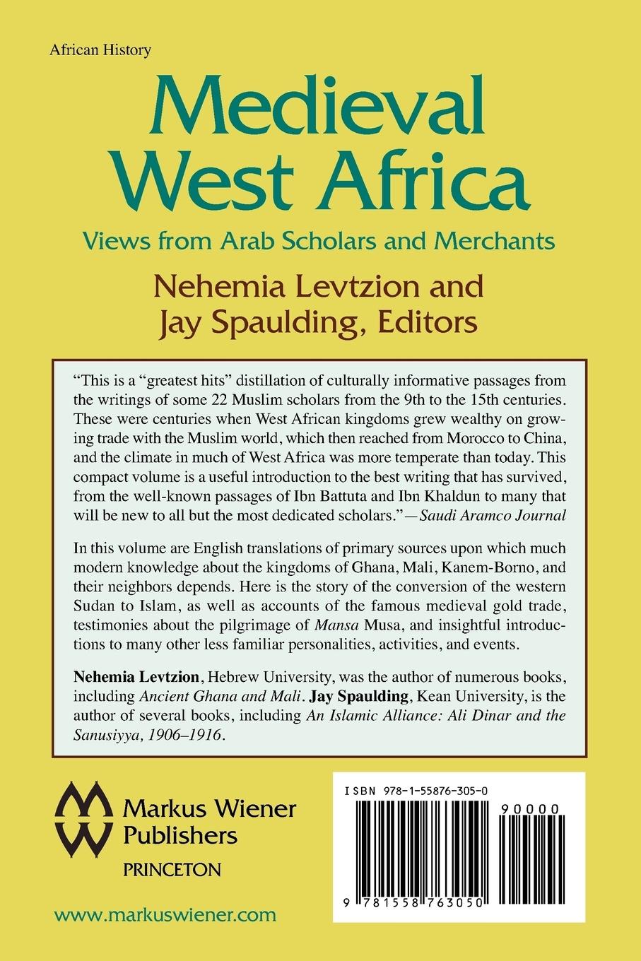 Rückseitencover Medieval West Africa