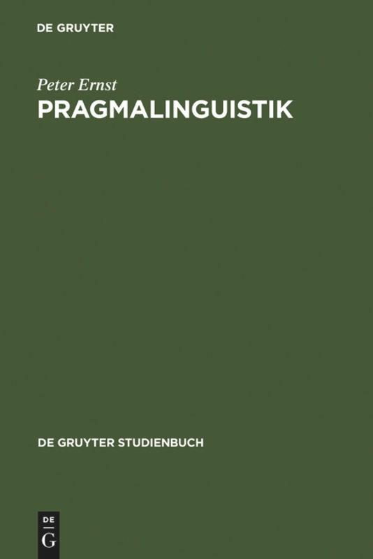 Vorderes Coverbild Pragmalinguistik