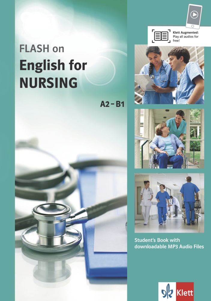 Vorderes Coverbild FLASH ON ENGLISH. Nursing . Kurs- und Übungsbuch + Audio online