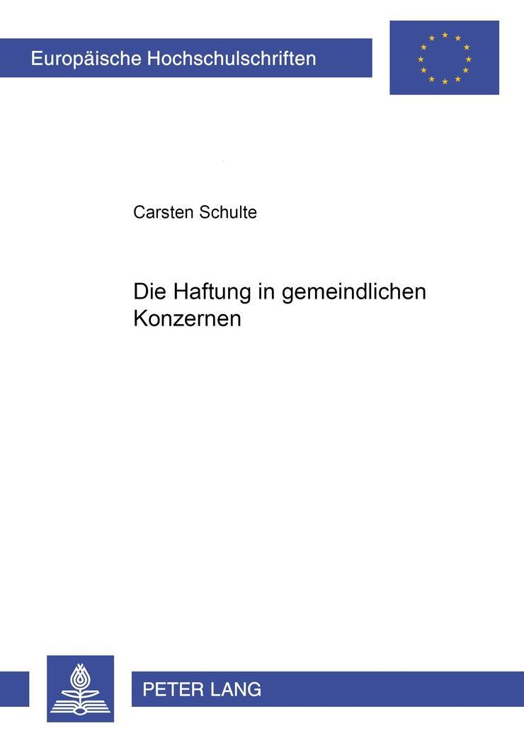 Vorderes Coverbild Die Haftung im gemeindlichen Konzern