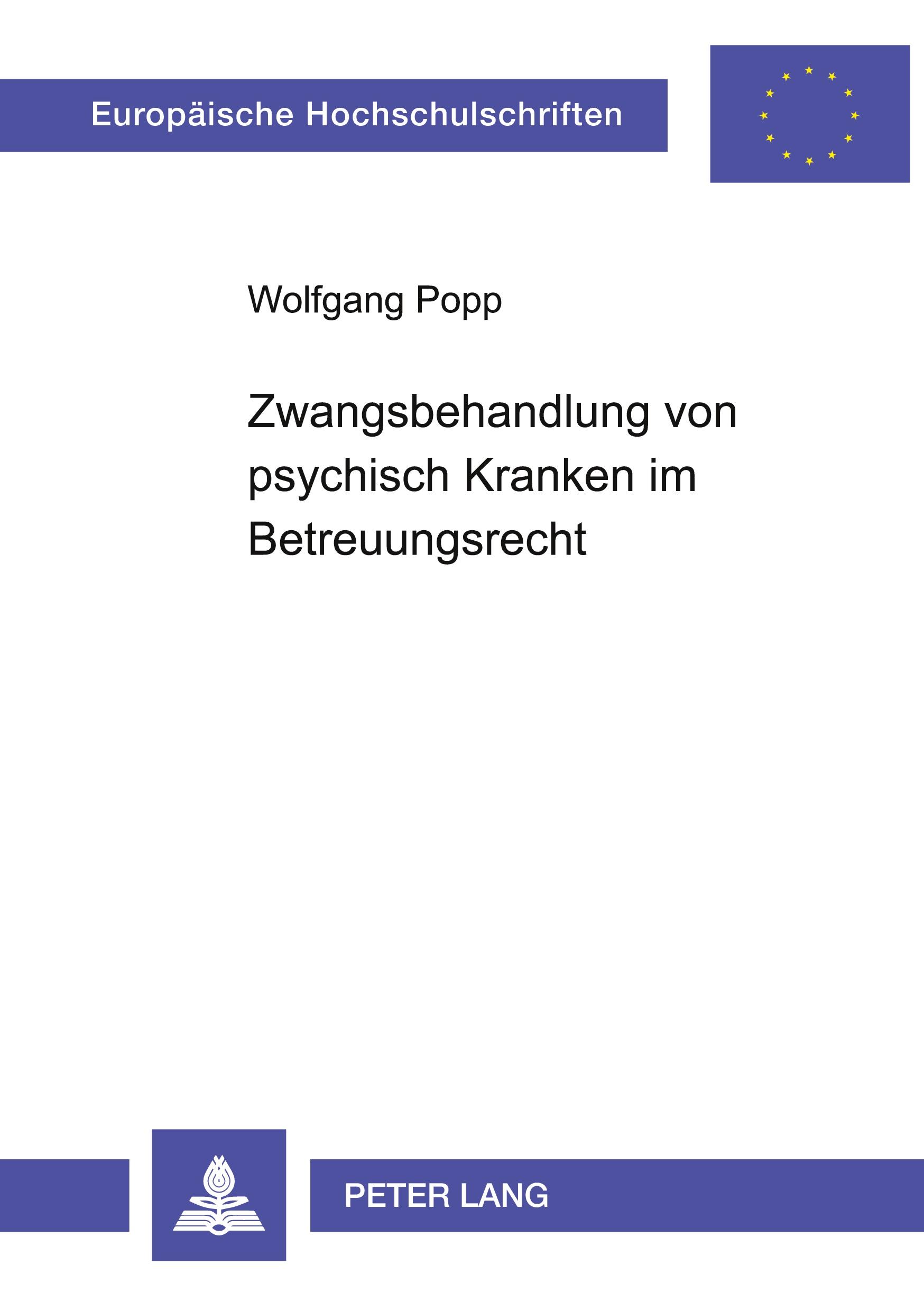 Vorderes Coverbild Zwangsbehandlung von psychisch Kranken im Betreuungsrecht