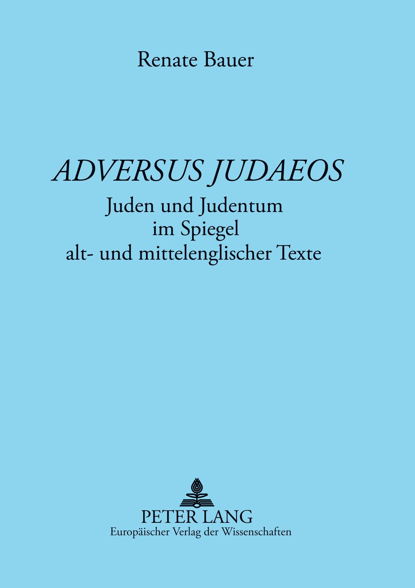Vorderes Coverbild 'ADVERSUS JUDAEOS'