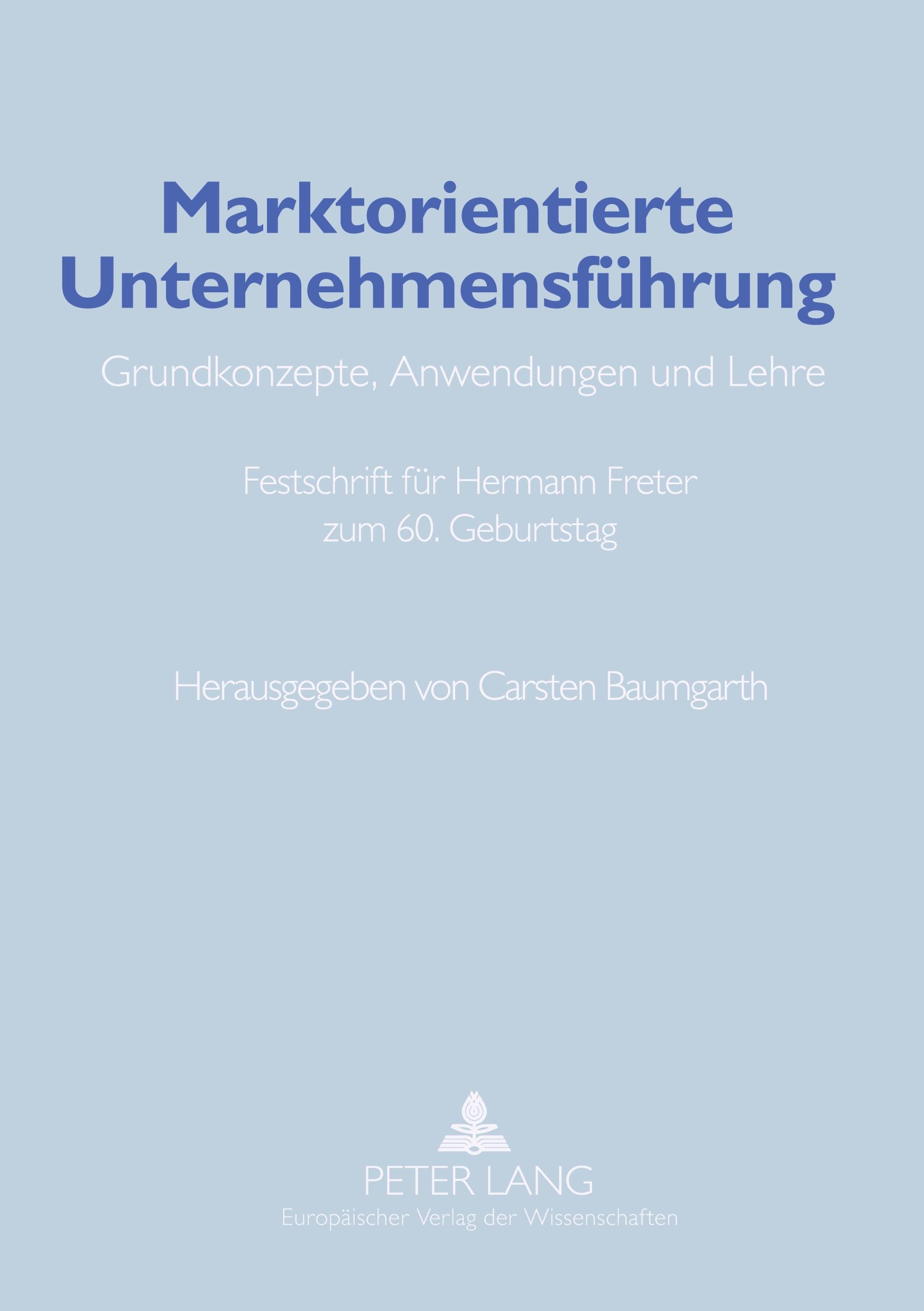 Vorderes Coverbild Marktorientierte Unternehmensführung