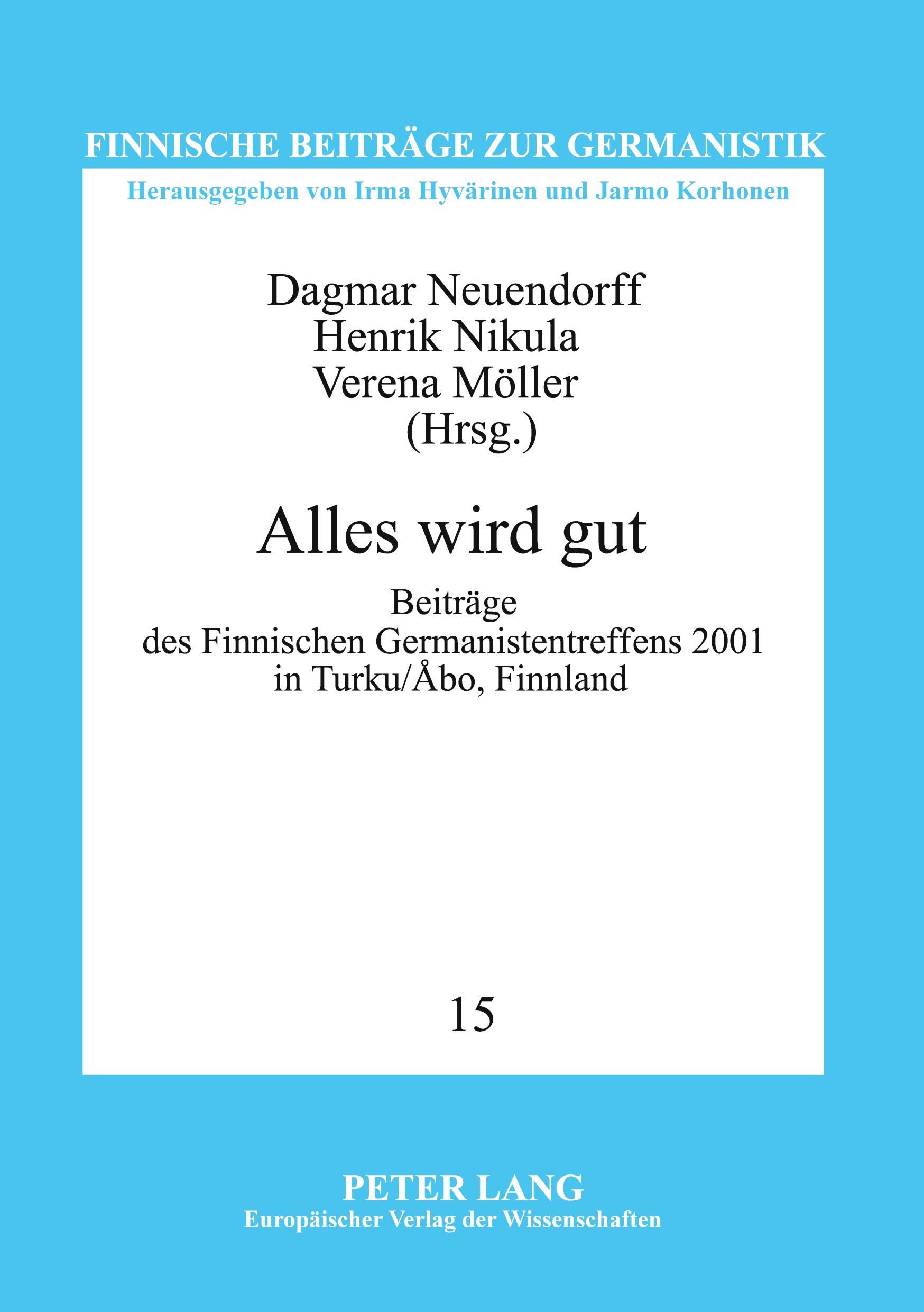 Vorderes Coverbild Alles wird gut