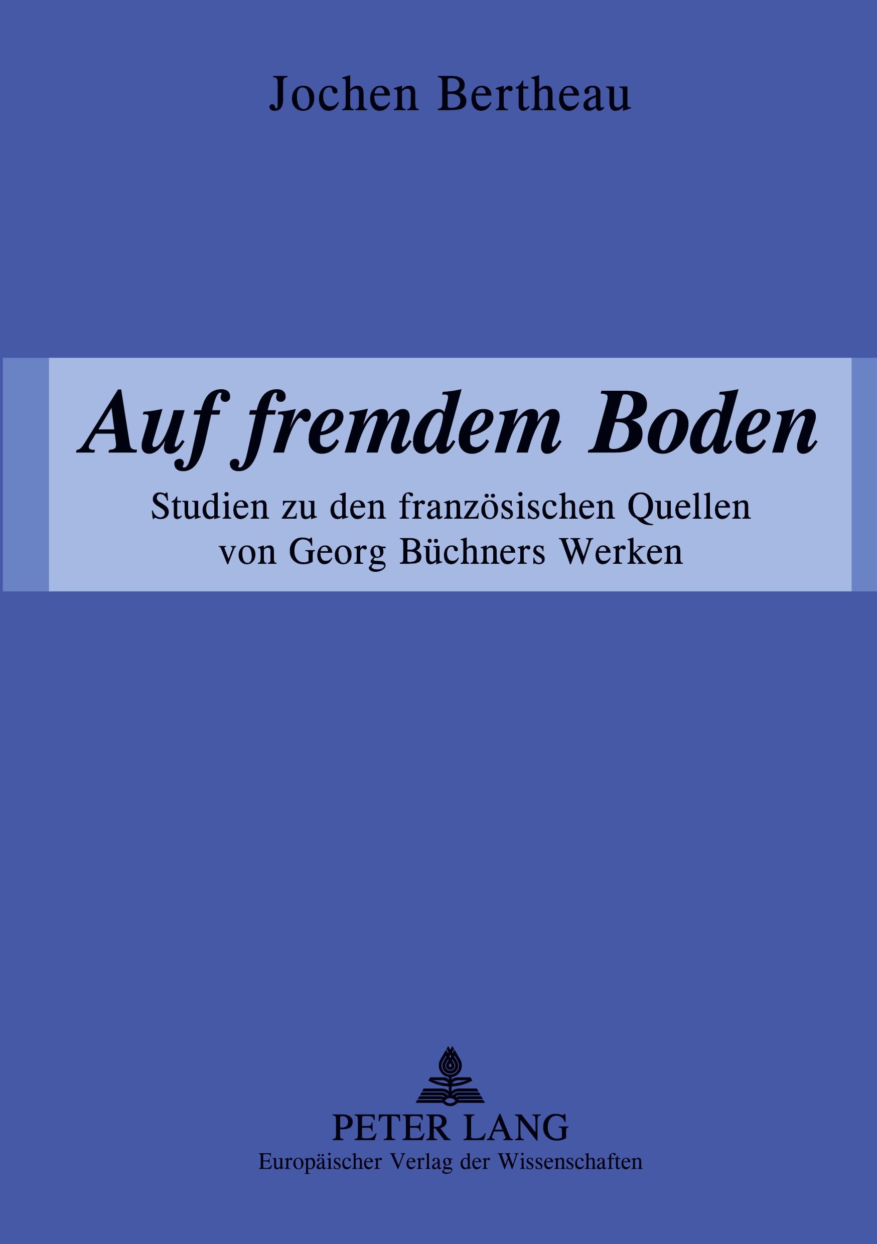 Vorderes Coverbild 'Auf fremdem Boden'
