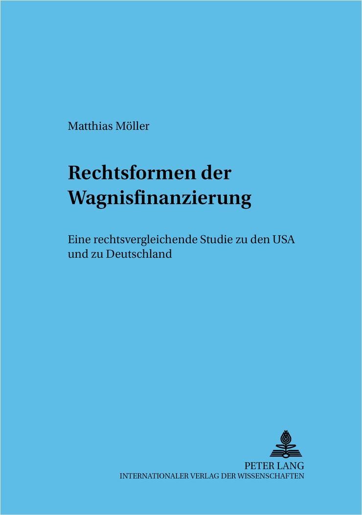 Vorderes Coverbild Rechtsformen der Wagnisfinanzierung