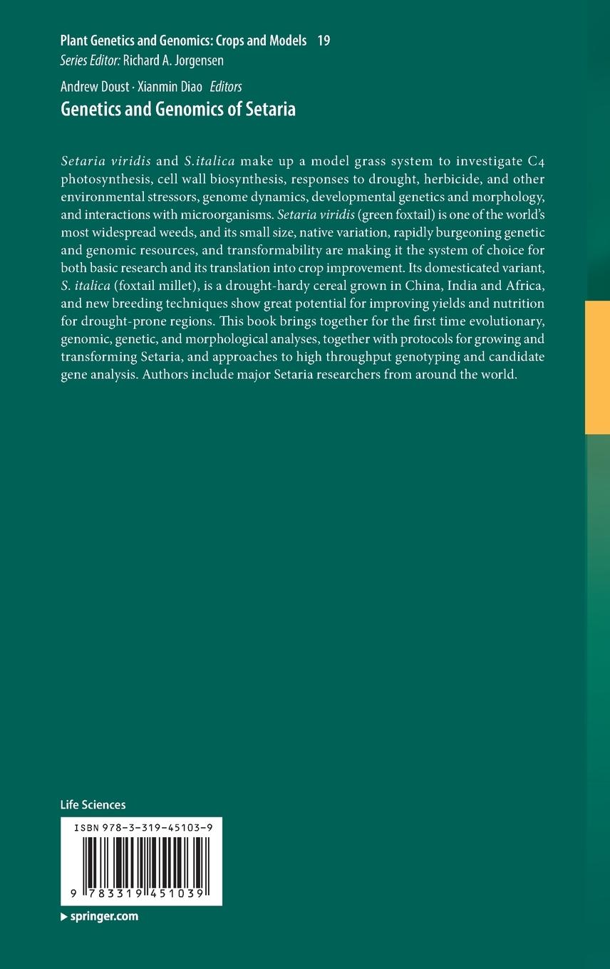 Rückseitencover Genetics and Genomics of Setaria