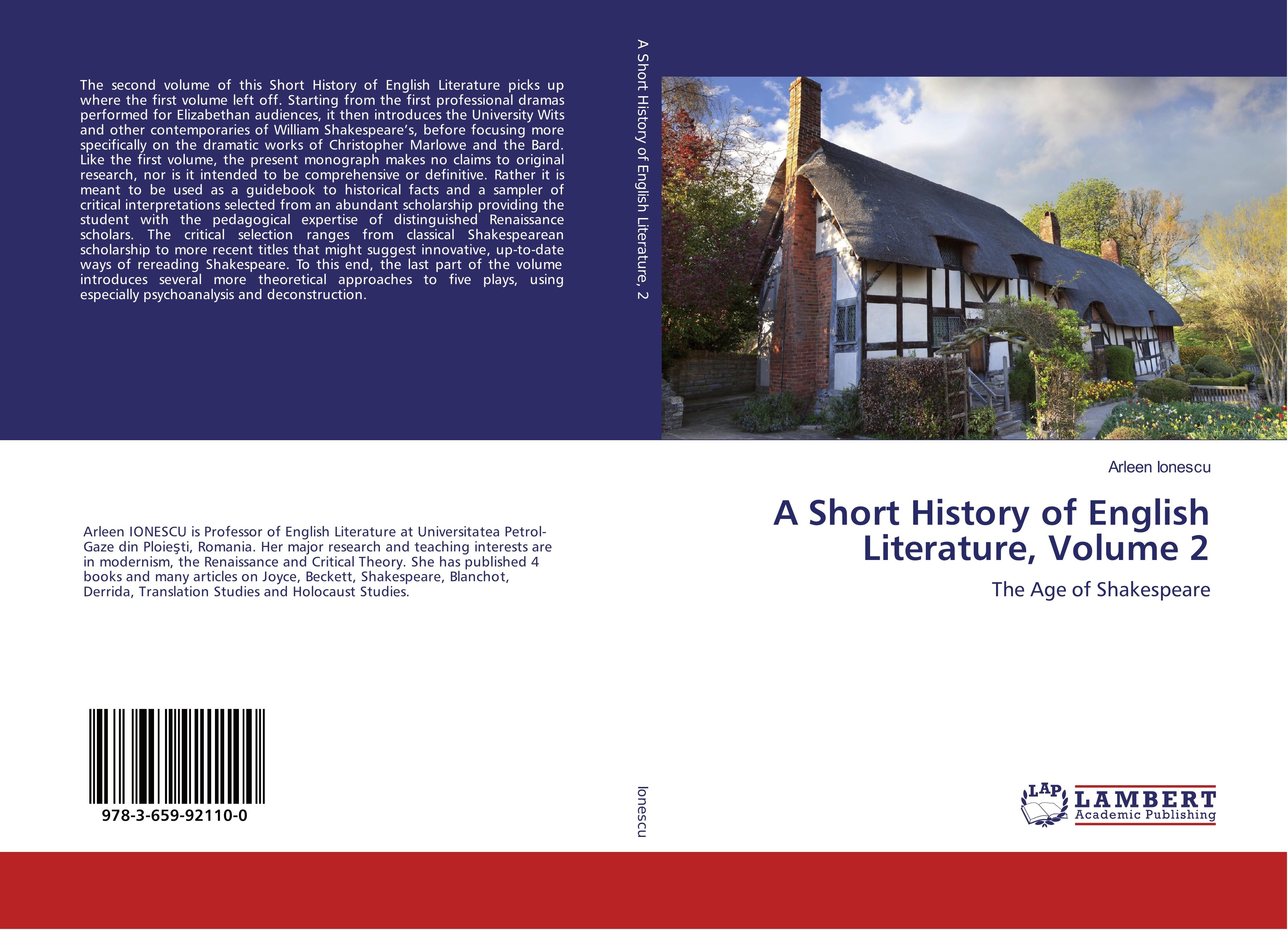 Vorderes Coverbild A Short History of English Literature, Volume 2