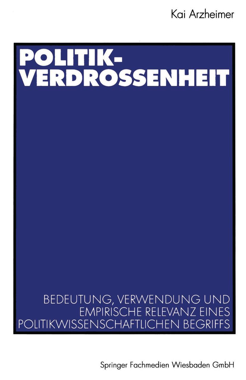 Vorderes Coverbild Politikverdrossenheit