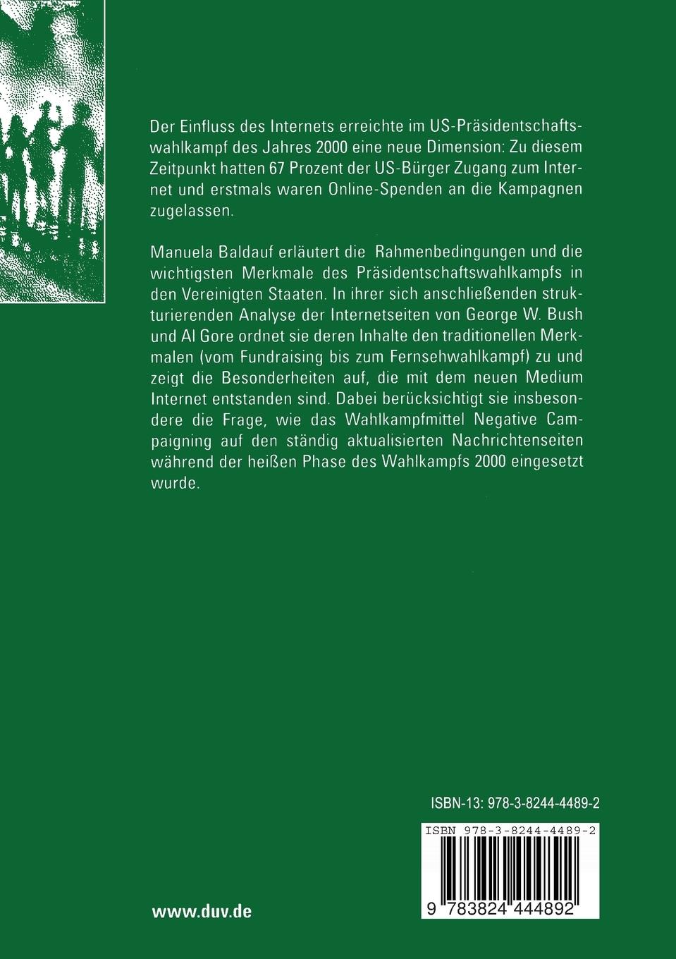 Rückseitencover Wahlkampf im Web