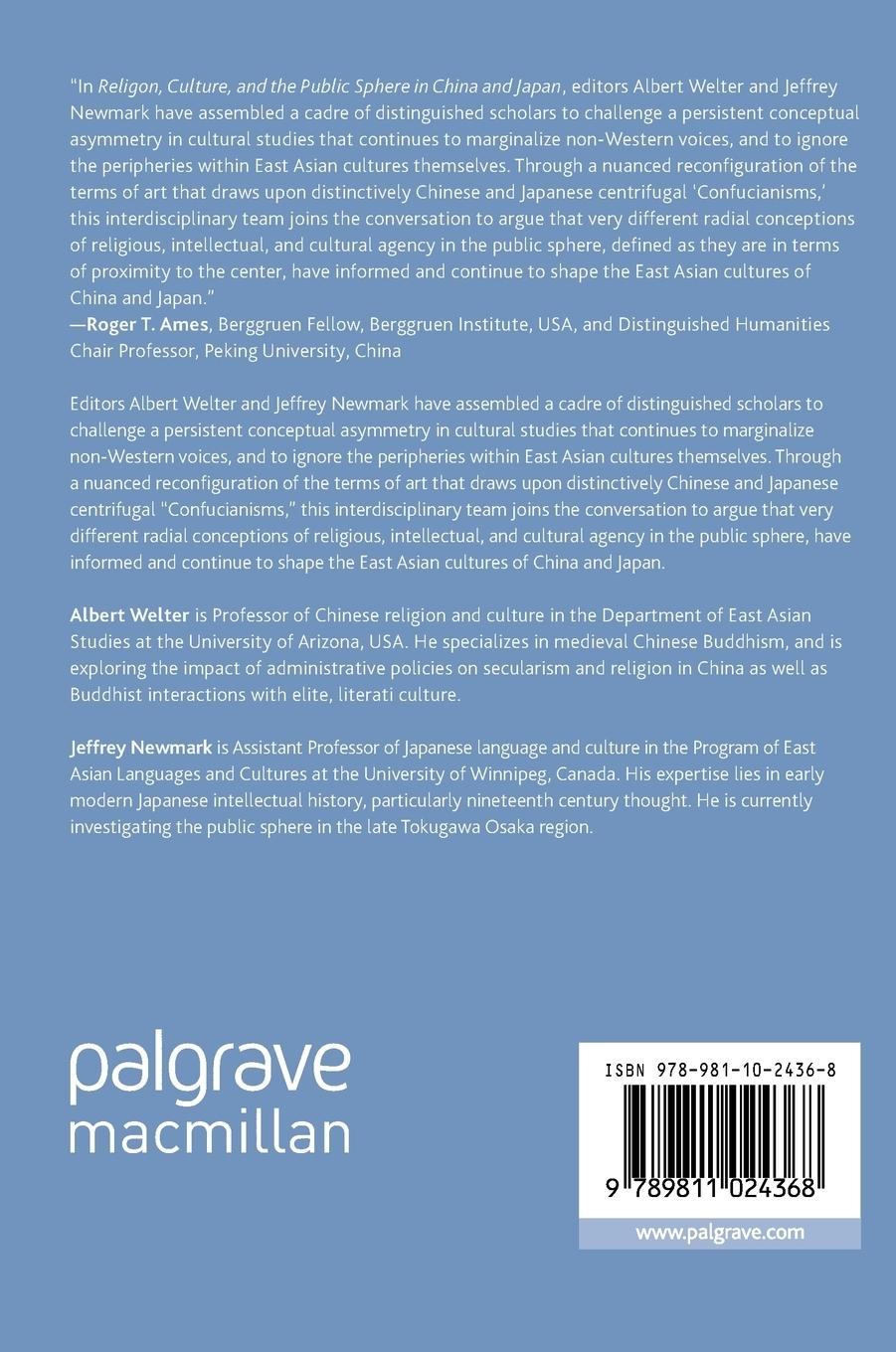 Rückseitencover Religion, Culture, and the Public Sphere in China and Japan