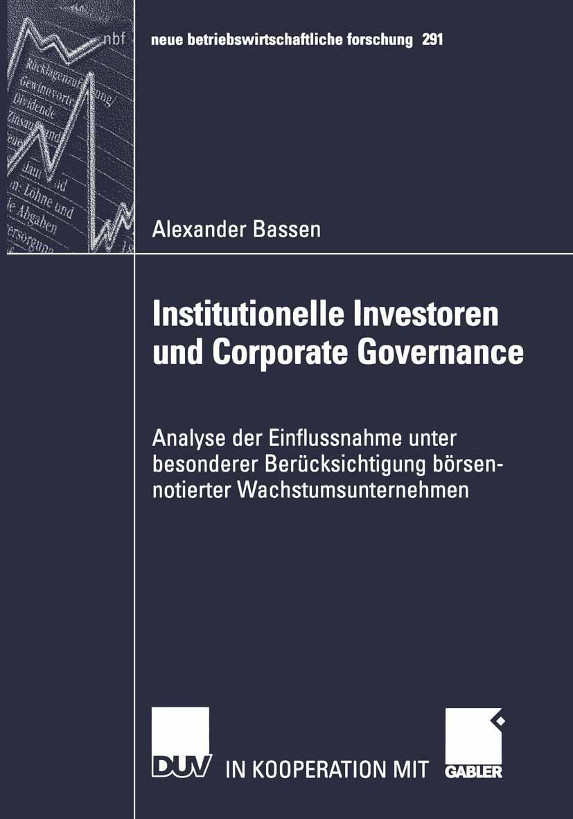 Vorderes Coverbild Institutionelle Investoren und Corporate Governance
