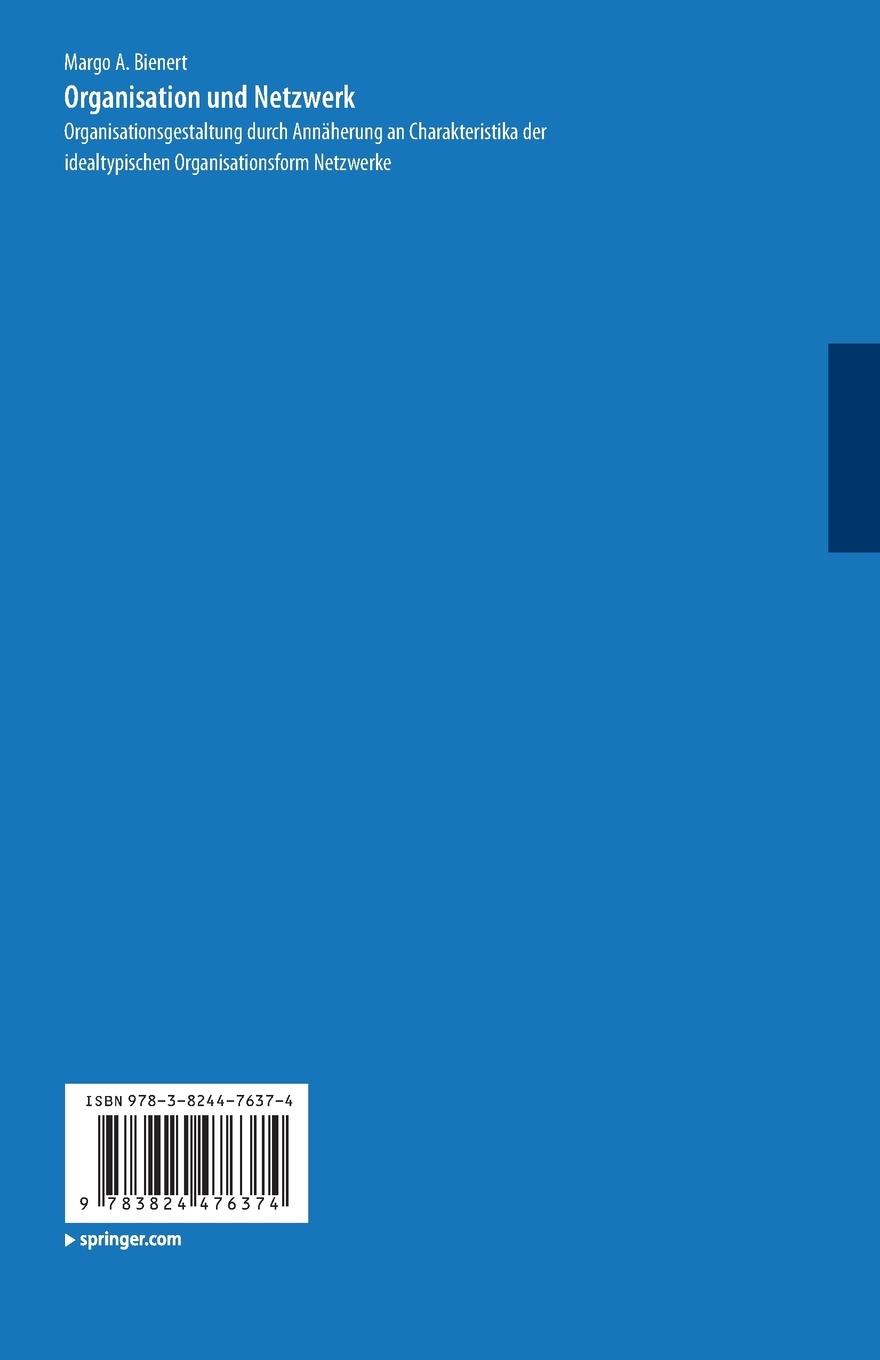 Rückseitencover Organisation und Netzwerk