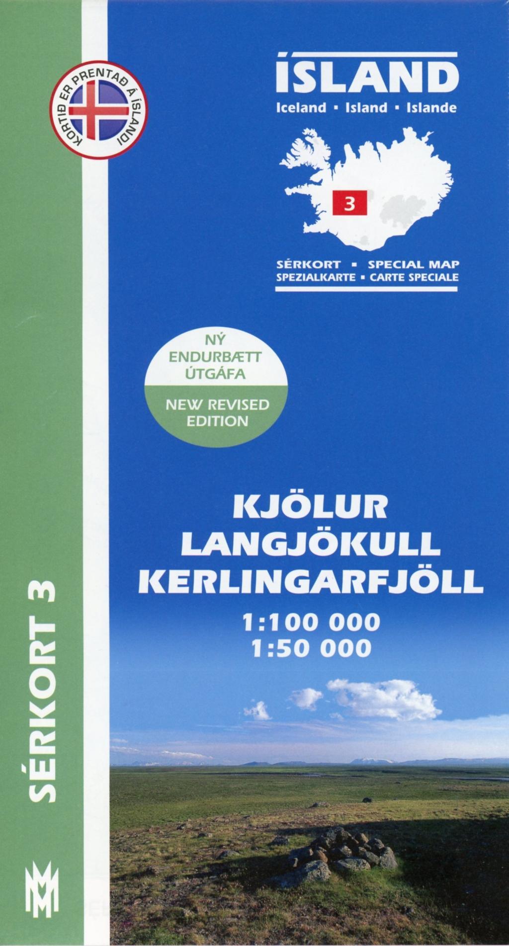 Vorderes Coverbild Island Serkort 03 Kjölur - Langjökull - Kerlingarfjöll 1 : 100 000 / 1 : 50 000