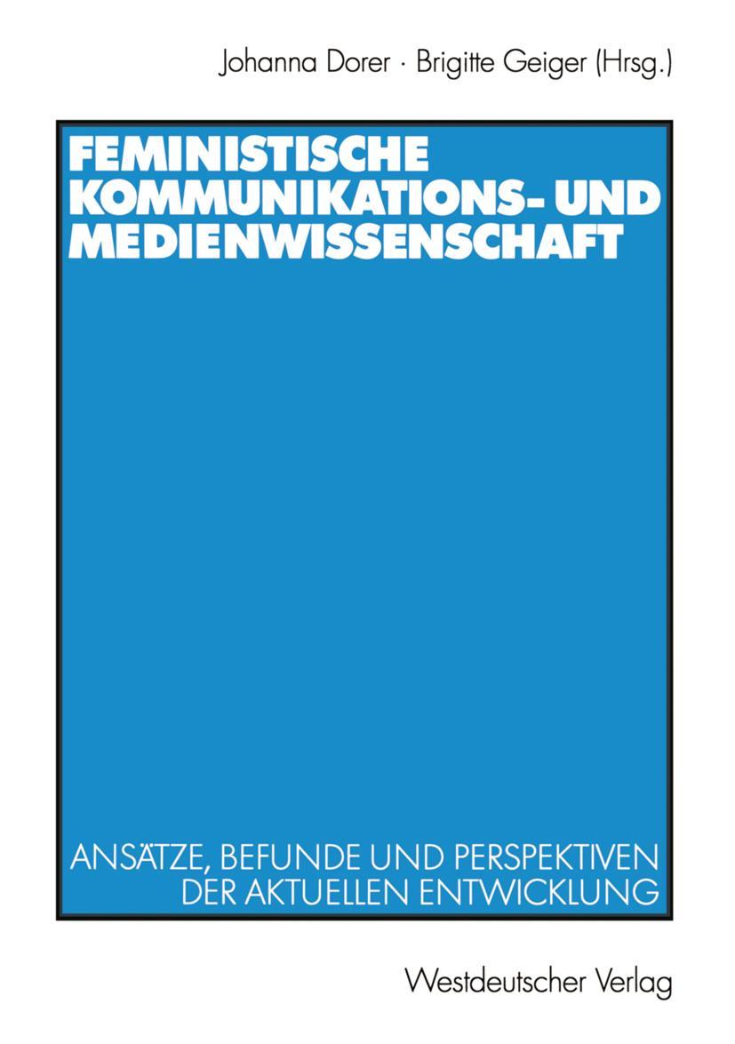 Vorderes Coverbild Feministische Kommunikations- und Medienwissenschaft