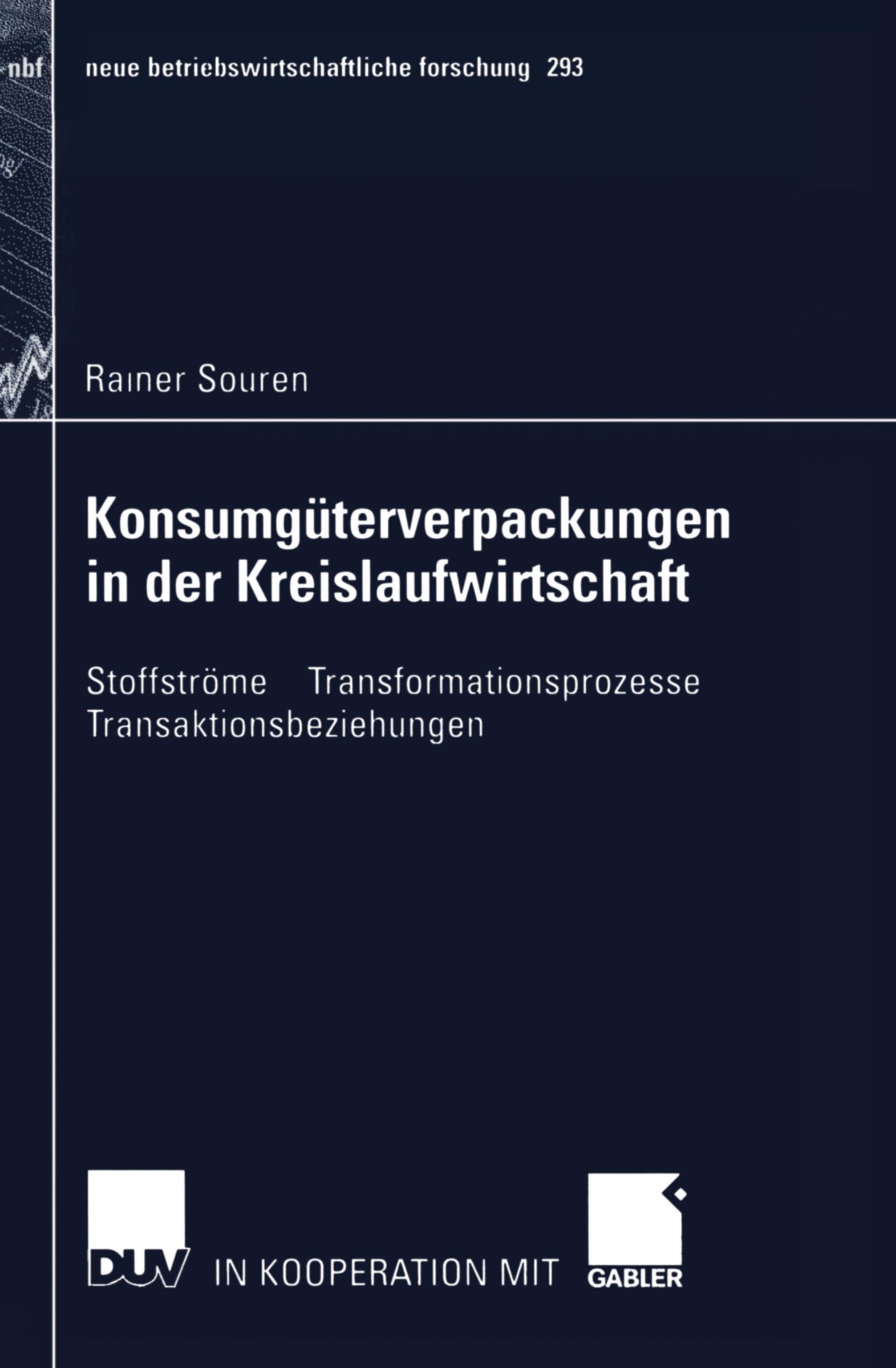 Vorderes Coverbild Konsumgüterverpackungen in der Kreislaufwirtschaft