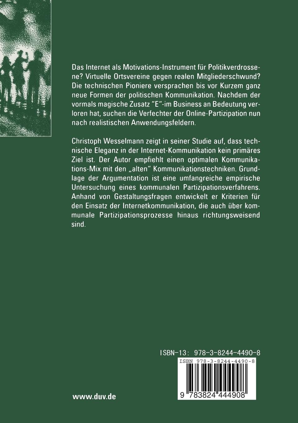 Rückseitencover Internet und Partizipation in Kommunen